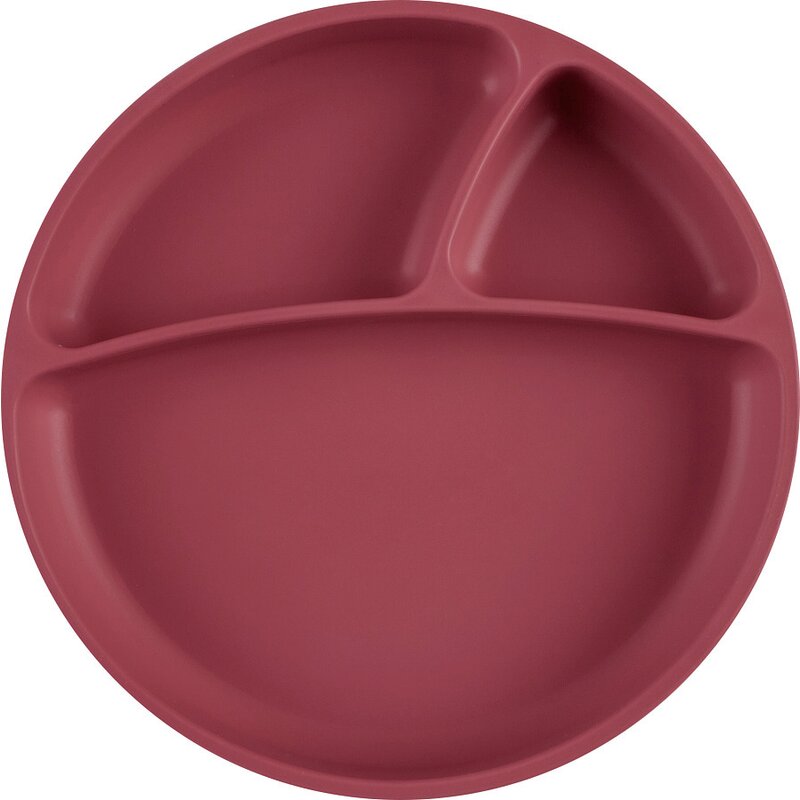 Minikoioi - farfurie compartimentata , 100% premium silicone – velvet rose