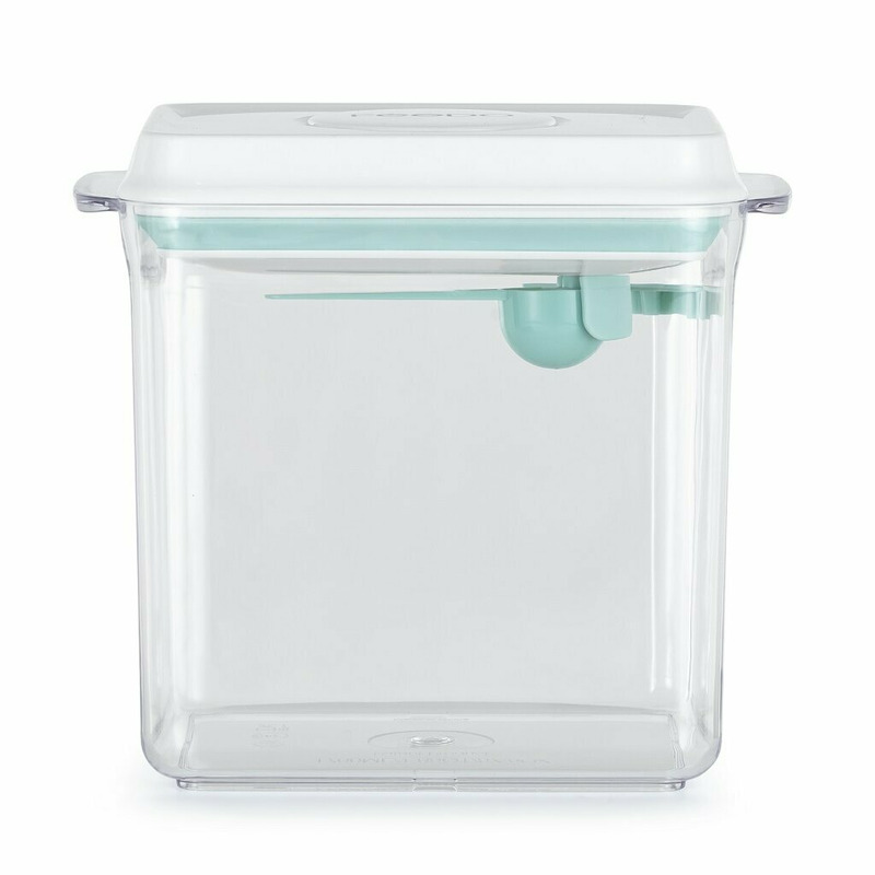 Feedo - recipient depozitare lapte praf, 1700 ml, capac etans, din plastic, fara bpa, turcoaz