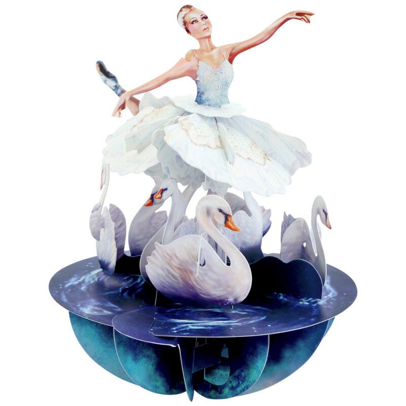 Felicitare 3D Pirouettes Santoro-Balet Lacul Lebedelor