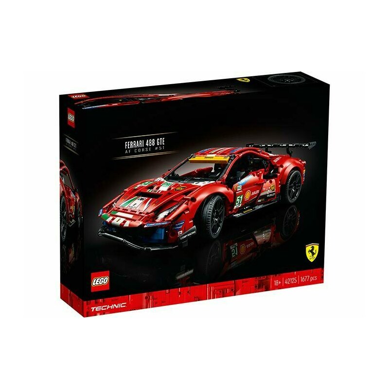 LEGO - Set de constructie Ferrari 488 GTE AF Corse ® Technic, pcs 1677