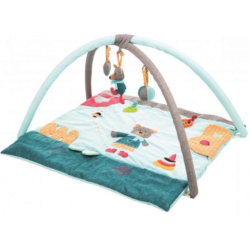 Fillikid - covoras din plus urs pentru joaca, 0l+, 80x80cm