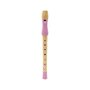 Flaut jucarie muzicala din lemn, roz, MAMAMEMO - 1