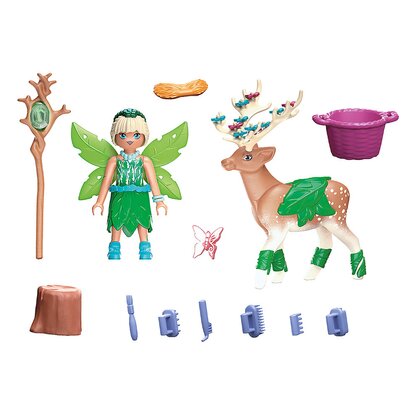 Playmobil - Figurina Forest Fairy , Ayuma , Cu animalul de suflet