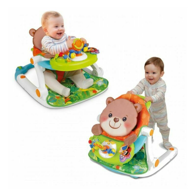Smily play - fotoliu bebe transformabil in antemergator cu tavita detasabila smily bear