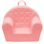 Fotoliu din burete pentru copii, Cu buzunar lateral, Din tesatura de catifea, Cu Husa detasabila, Hearts, Din materiale certificate Oeko Tex Standard 100, New Baby, 9 luni - 5 ani, Pink - 2