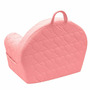 Fotoliu din burete pentru copii, Cu buzunar lateral, Din tesatura de catifea, Cu Husa detasabila, Hearts, Din materiale certificate Oeko Tex Standard 100, New Baby, 9 luni - 5 ani, Pink - 3