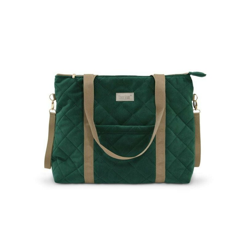 Geanta mamicii, pentru carucior si plimbare, 38 x 45 cm, tiny star green