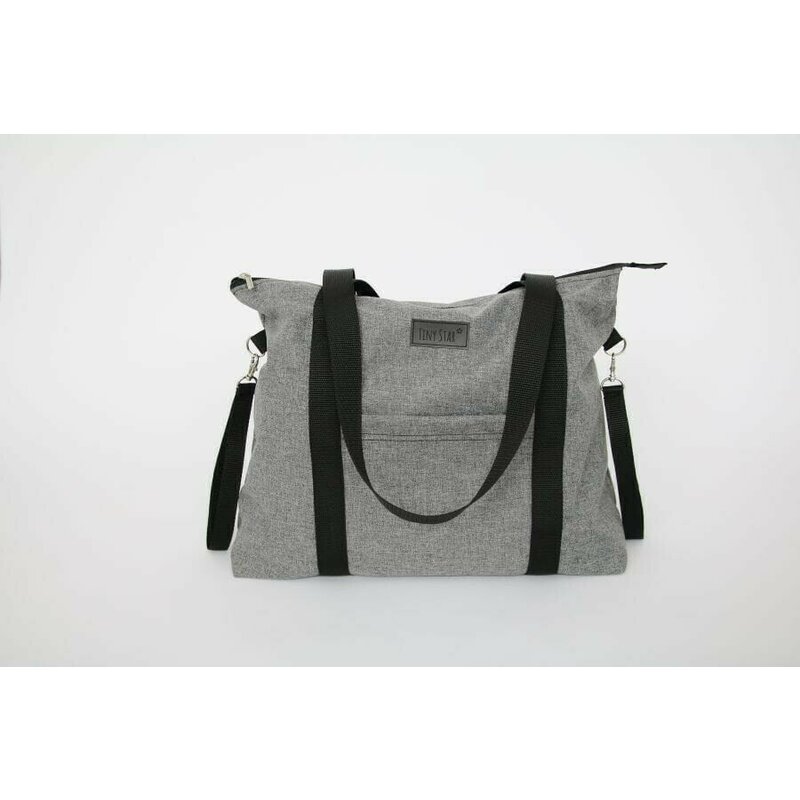 Tiny star - geanta mamicii, pentru carucior si plimbare, grey melange