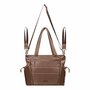 Geanta pentru mamici, BabyOno, Cami, Pentru carucior si umar, 45 x 12 x 30 cm, Saltea de infasat inclusa, Material imperbeabil, 10 buzunare, inclusiv izoterme pentru biberoane, Suport de chei, Maro - 3