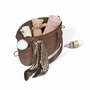 Geanta pentru mamici, BabyOno, Cami, Pentru carucior si umar, 45 x 12 x 30 cm, Saltea de infasat inclusa, Material imperbeabil, 10 buzunare, inclusiv izoterme pentru biberoane, Suport de chei, Maro - 7