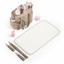 Geanta pentru mamici, BabyOno, Carmen, Pentru carucior si umar, 30x15.5x26 cm, 9 buzunare, Saltea de infasat inclusa, Suport de chei, Material eco, Bej - 6