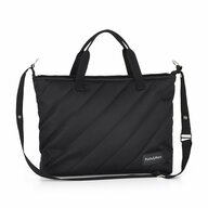 Geanta pentru mamici, Petite&Mars, Mia , Compartimente multiple, Buzunare interioare si exterioare- inclusiv termice, Curea de umar, Sistem de prindere pe carucior, 38 x 27 x 14 cm, Negru