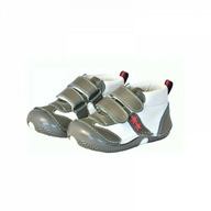Ghete din piele cu velcro - Rose et Chocolat - Grey White 22