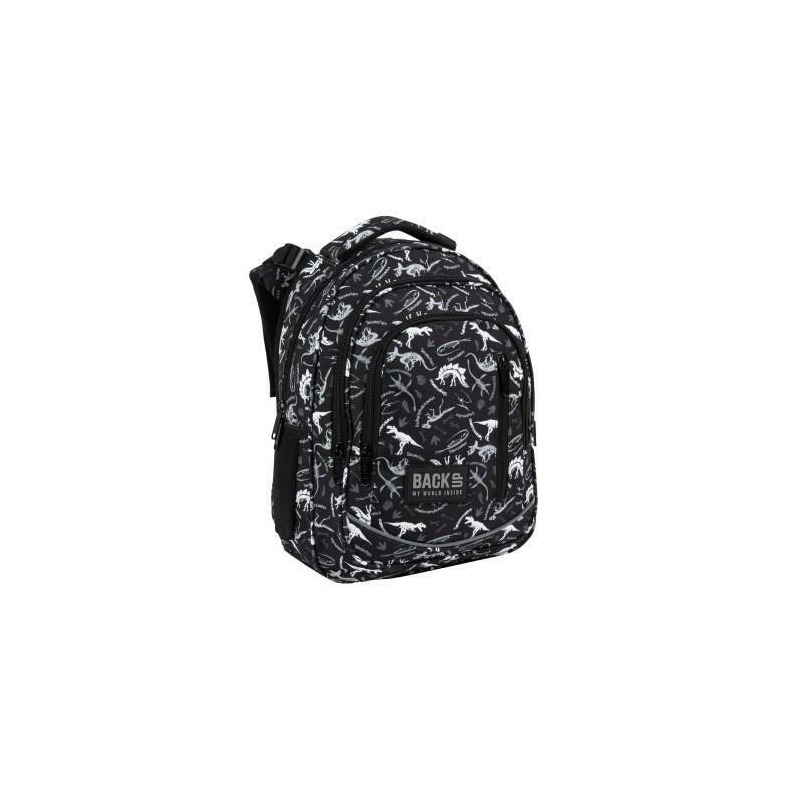 Ghiozdan ergonomic de copii pentru scoala, backup, 4 compartimente, model dinozauri plb4r114