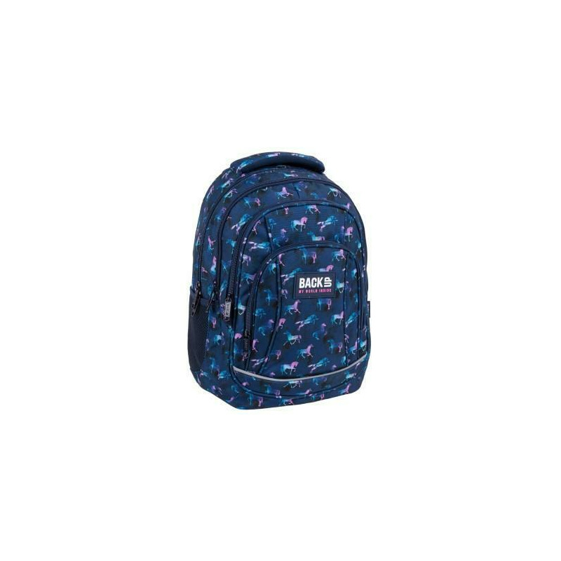 Ghiozdan ergonomic de fetite pentru scoala, backup, 3 compartimente, model plb4a88