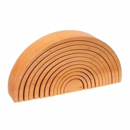 Curcubeu 12 piese - varianta lemn natur