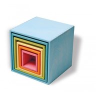GRIMM'S Spiel und Holz Design - Set mare de cutii colorate pastel