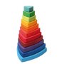 GRIMM'S Spiel und Holz Design - Turn de stivuit cu triunghiuri pentru bebelusi - 1