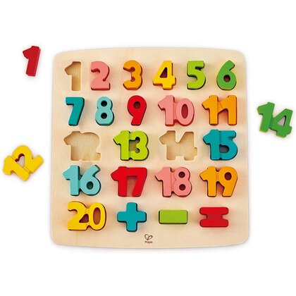Hape - Puzzle educativ Matematica Chunky , Puzzle Copii, piese 24