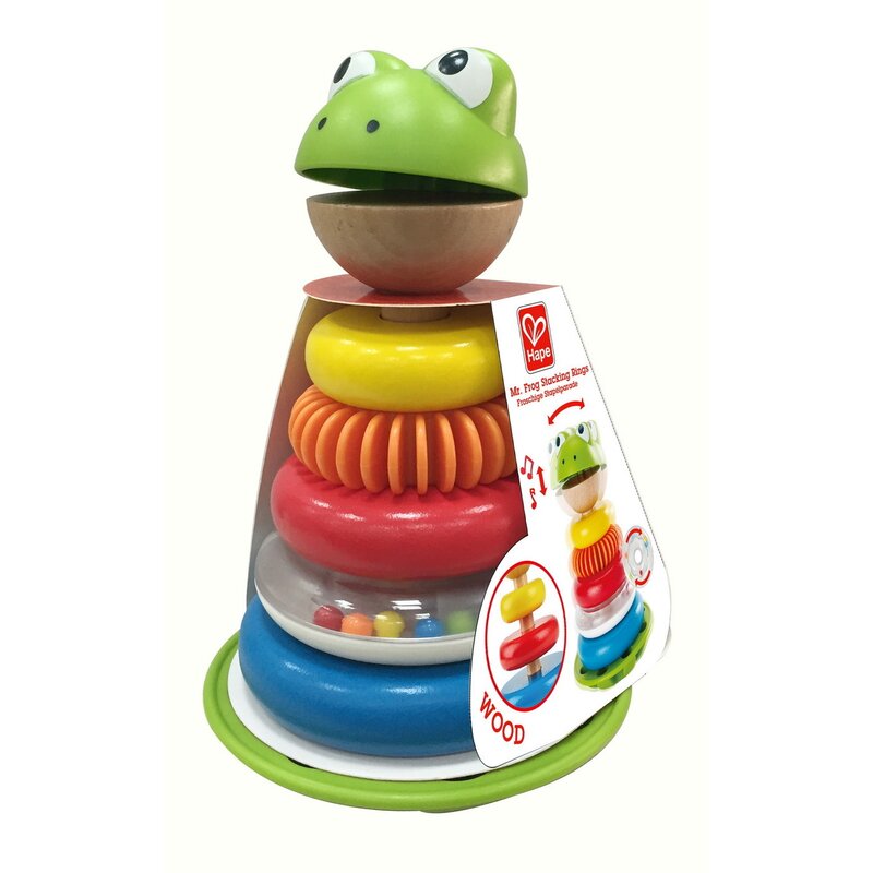 Hape - Jucarie pentru sortat si stivuit Stiva Mr.frog