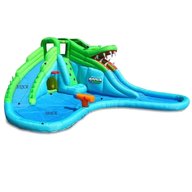 Happy hop - Saltea gonflabila Crocodil cu tobogane cu apa