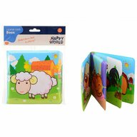Happy World - Carticica pentru baie, Plutitoare, Cu sunete, Cu 4 pagini, Ferma