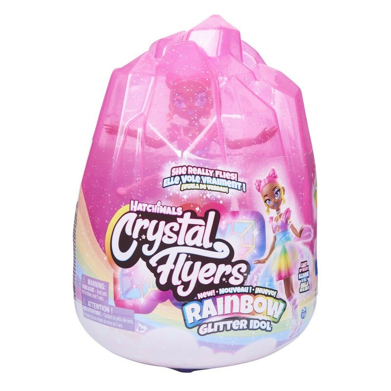 Spin master - hatchimals zana zburatoare curcubeu cu sclipici
