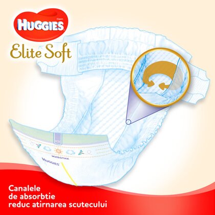 Huggies - Scutece Elite Soft Jumbo JR, marimea 3, 5-9 kg, 40 buc