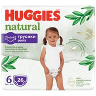 Huggies - Scutece chilotel Pants Natural (nr. 6), 26 buc, 15+ kg