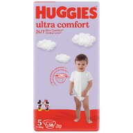 Huggies - Scutece Ultra Comfort Mega, Marimea 5, Unisex, Design Mickey&Mini, 12-22 kg, 58 buc