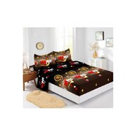 Somnart - Husa de pat Finet + 2 fete de perna, pentru saltea de 140x200 cm, pisici rosii