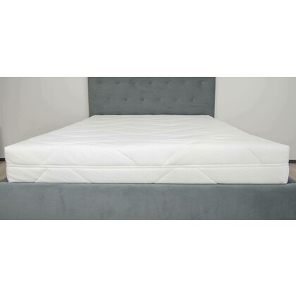 Somnart - Husa saltea matlasata detasabila Ultrasleep , 90x200x18 cm, tricot, fermoar alb 4 laturi