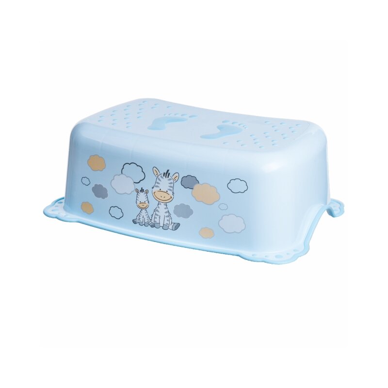 Maltex baby - inaltator baie, antiderapant, zebra light blue,