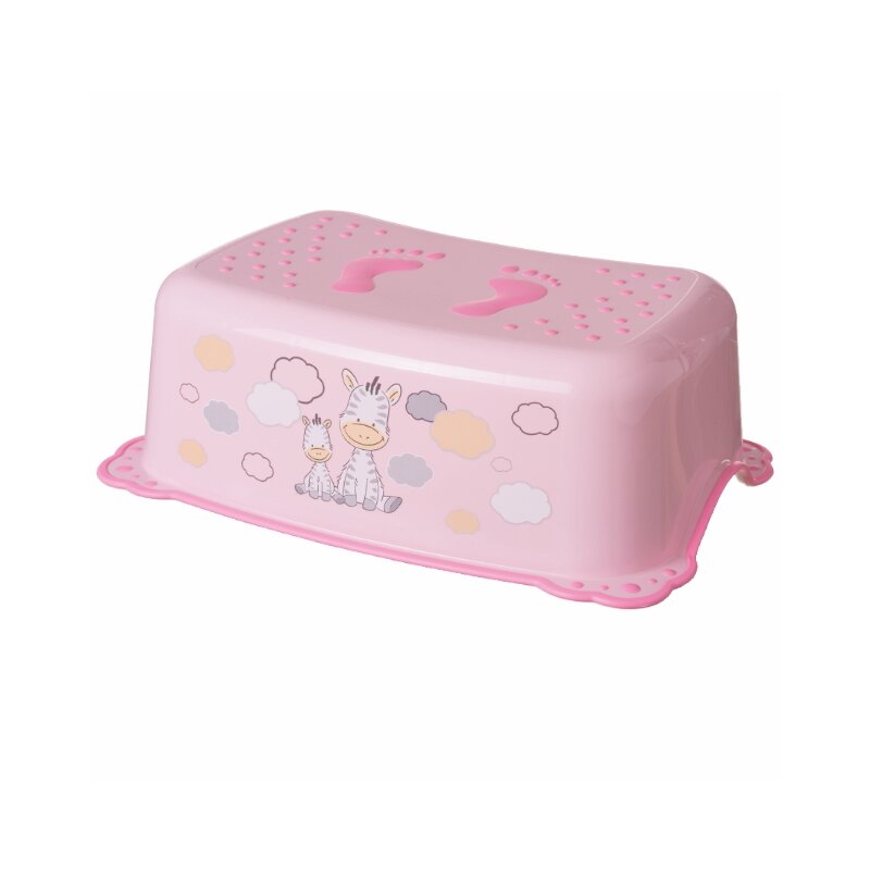 Maltex baby - inaltator baie, antiderapant, zebra light pink,