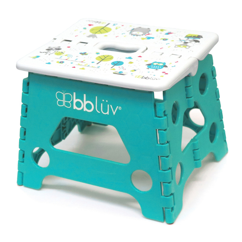 Inaltator de baie pliabil, step, practic si usor de transportat, rezistent pana la 113 kg, bbluv, blue