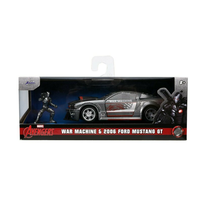 Simba - jada marvel masinuta metalica ford mustang scara 1:32 si figurina metalica war machine