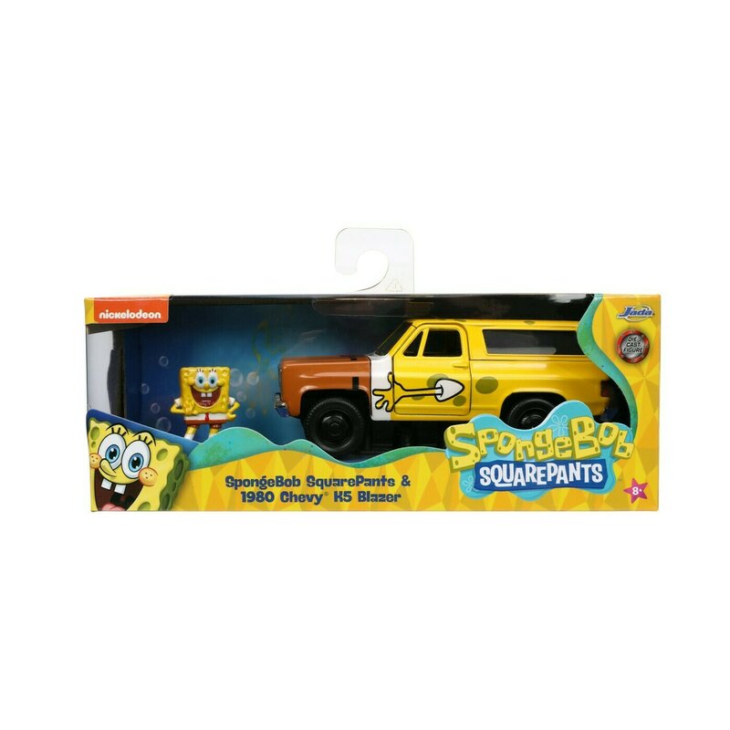 Simba - jada set masinuta metalica chevy k5 blazer si figurina sponge bob