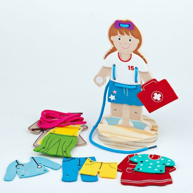 Bigjigs - joc de indemanare - imbraca fetita