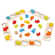 Goki - Joc de sortare culori si forme din lemn cu animale