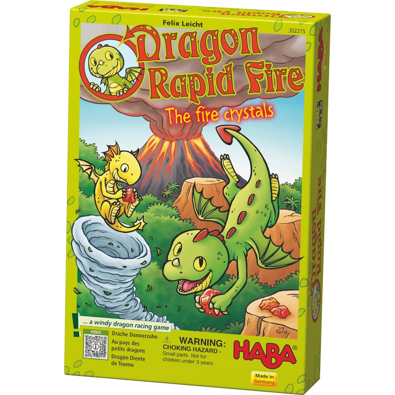 Haba - joc distractiv cu zaruri dragonul rapid fire - cristalele de foc, 3 ani +