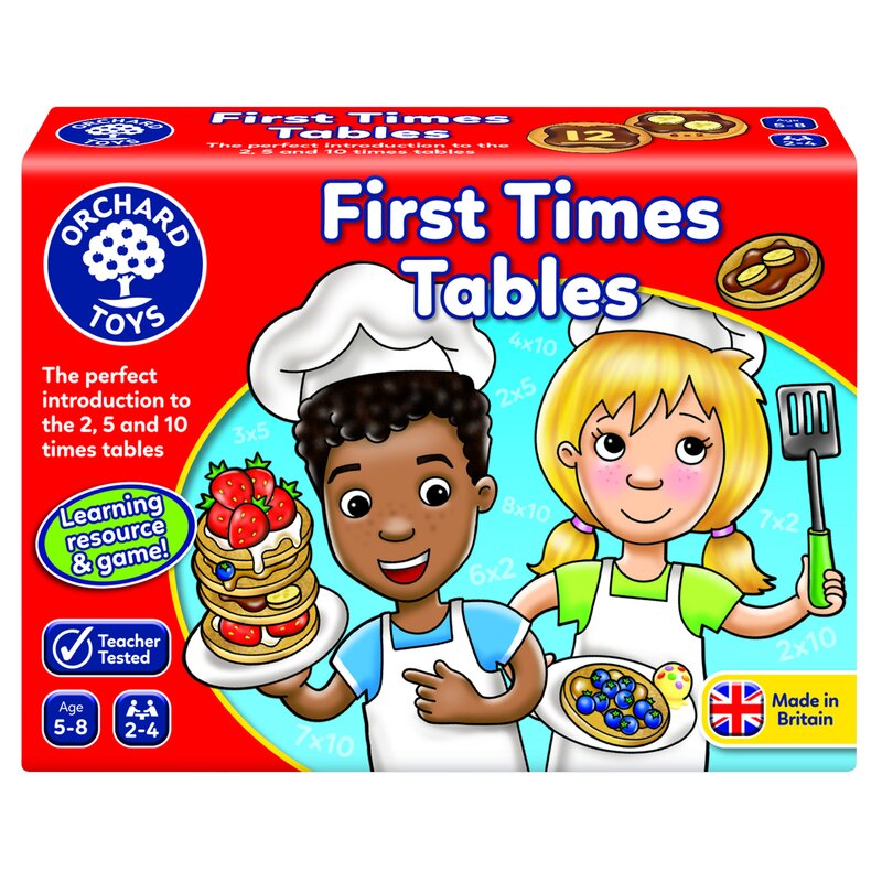 tabla inmultirii de la 1 la 10 Orchard toys - Joc educativ Tabla inmultirii pentru incepatori - First times tables