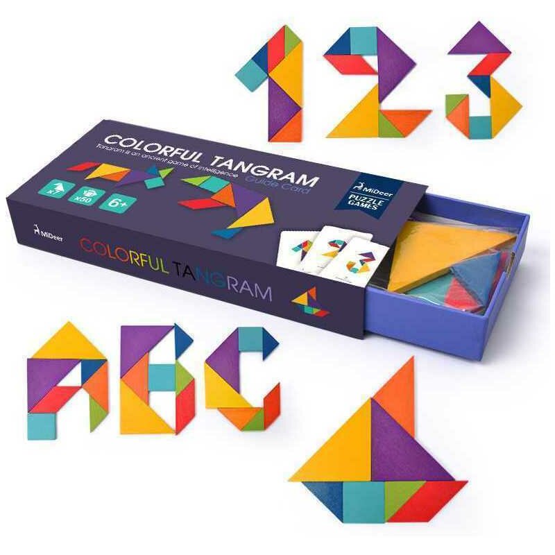 Mideer - Joc educativ Tangram colorat