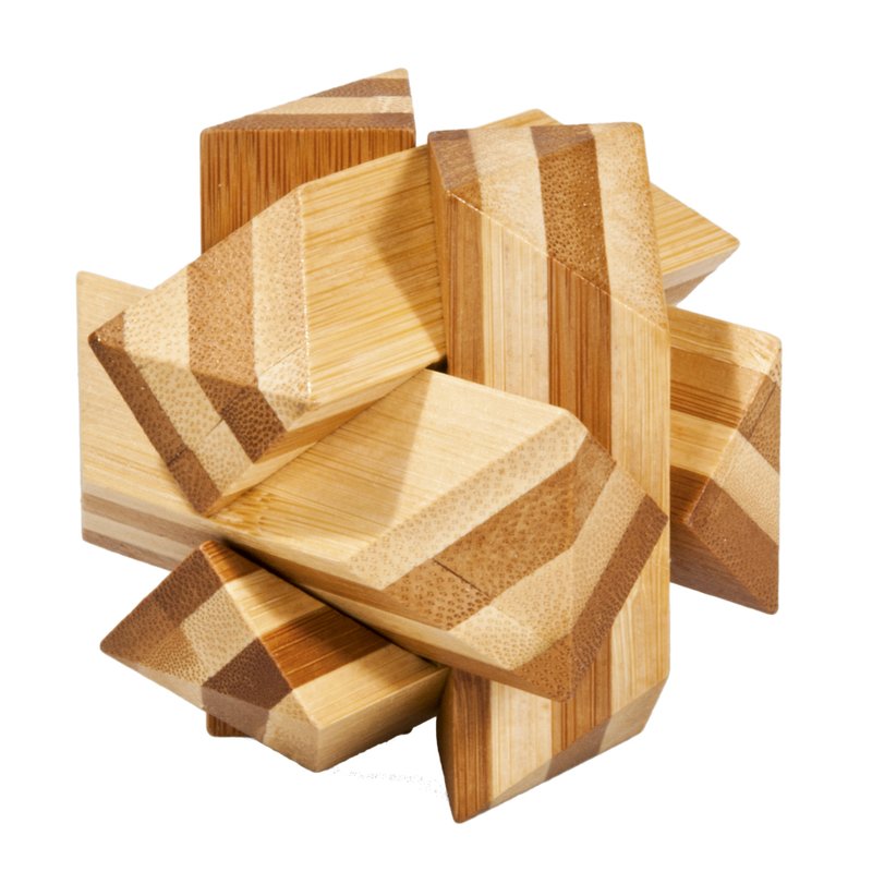 Fridolin - Joc logic IQ din lemn bambus Angular Knot
