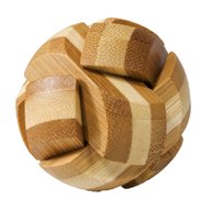 Fridolin - Joc logic IQ din lemn bambus Ball, cutie metal