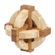 Fridolin - Joc logic IQ din lemn bambus in cutie metalica-1