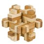 Fridolin - Joc logic IQ din lemn bambus in cutie metalica-10 - 1