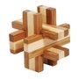 Fridolin - Joc logic IQ din lemn bambus in cutie metalica-6 - 1