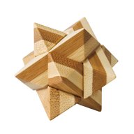 Fridolin - Joc logic IQ din lemn bambus Star, cutie metal