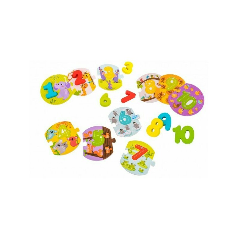 Globo - joc puzzle numere din lemn
