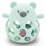 Jucarie de dentitie si zornaitoare, Bocioland, BPA Free, Teddy Bear Mint